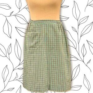 David Brooks Vintage Gingham Skirt Womens 12 Y2K Cottage Granny